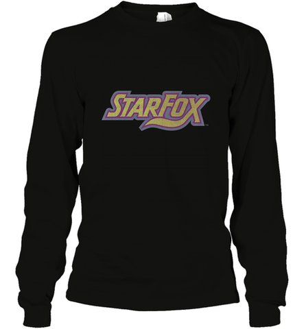 Star fox Vintage Distressed Game Logo Long Sleeve T-Shirt Long Sleeve T-Shirt / Black / S Long Sleeve T-Shirt - belovedtshirt