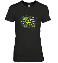 Legend Of Zelda Triforce Logo Paint Splatter Women's Premium T-Shirt Women's Premium T-Shirt - belovedtshirt