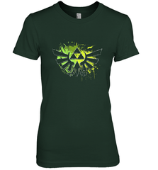 Legend Of Zelda Triforce Logo Paint Splatter Women's Premium T-Shirt Women's Premium T-Shirt - belovedtshirt
