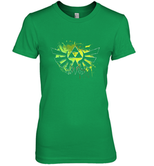 Legend Of Zelda Triforce Logo Paint Splatter Women's Premium T-Shirt Women's Premium T-Shirt - belovedtshirt