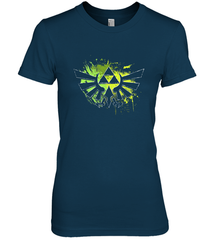 Legend Of Zelda Triforce Logo Paint Splatter Women's Premium T-Shirt Women's Premium T-Shirt - belovedtshirt