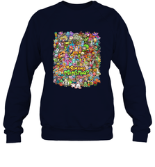 Monster Medley Crewneck Sweatshirt Crewneck Sweatshirt - belovedtshirt