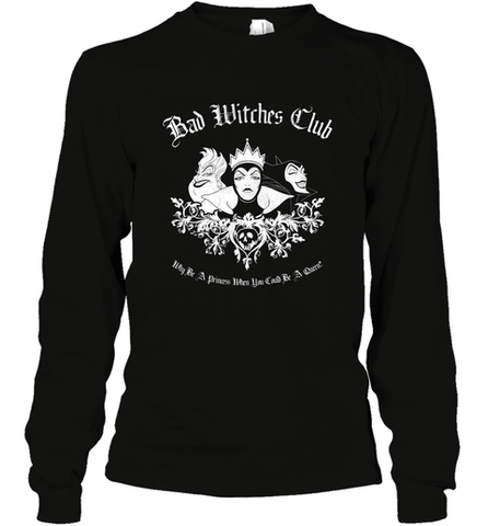 Disney Villains Bad Witches Club Group Shot Long Sleeve T-Shirt Long Sleeve T-Shirt / Black / S Long Sleeve T-Shirt - belovedtshirt