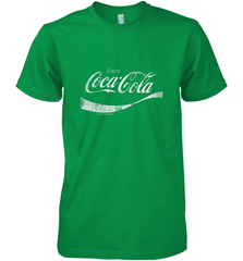 Coca Cola Vintage White Enjoy Logo Men's Premium T-Shirt Men's Premium T-Shirt - belovedtshirt