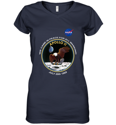 NASA Apollo 11 Moon Landing Women's V-Neck T-Shirt