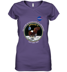 NASA Apollo 11 Moon Landing Women's V-Neck T-Shirt Women's V-Neck T-Shirt - belovedtshirt