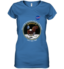 NASA Apollo 11 Moon Landing Women's V-Neck T-Shirt Women's V-Neck T-Shirt - belovedtshirt