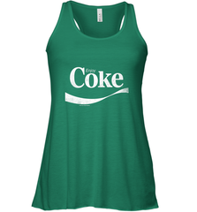 Coca Cola Vintage Enjoy Coke White Logo Women's Racerback Tank Women's Racerback Tank - belovedtshirt