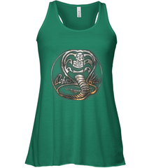Cobra Kai Rusted Steel Snake Logo Women's Racerback Tank Women's Racerback Tank - belovedtshirt