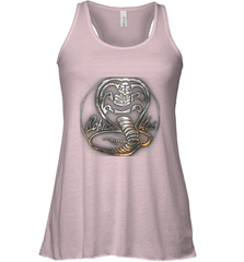 Cobra Kai Rusted Steel Snake Logo Women's Racerback Tank Women's Racerback Tank - belovedtshirt