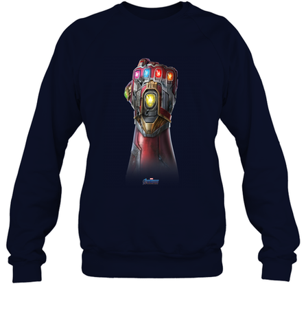 Marvel Avengers Endgame Infinity Stone Gauntlet Color Logo Crewneck Sweatshirt