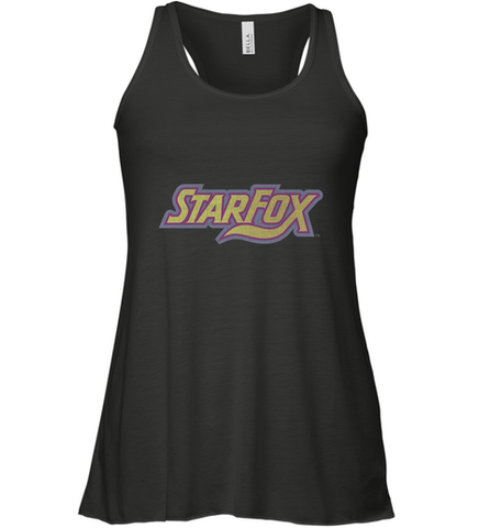 Star fox Vintage Distressed Game Logo Women's Racerback Tank Women's Racerback Tank / Black / XS Women's Racerback Tank - belovedtshirt