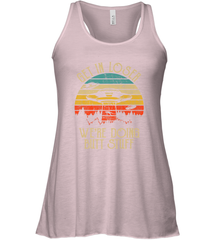 Retro Vintage Get In Loser We're Doing Butt Stuff Alien UFO Women's Racerback Tank Women's Racerback Tank - belovedtshirt