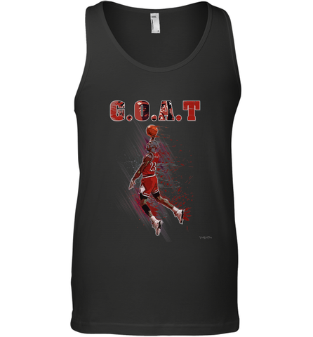 Basketball  Chicago Jordan G.O.A.T. Dunk Men's Tank Top Men's Tank Top / Black / XS Men's Tank Top - belovedtshirt