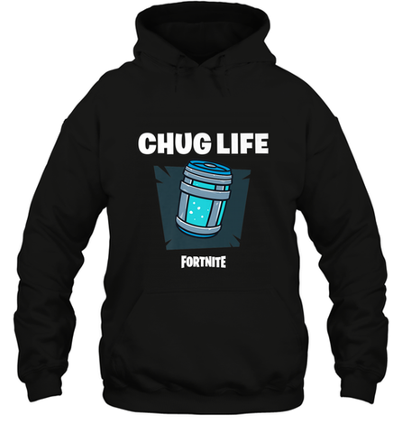 Fortnite Chug Life Hooded Sweatshirt Hooded Sweatshirt / Black / S Hooded Sweatshirt - belovedtshirt