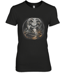 Cobra Kai Rusted Steel Snake Logo Women's Premium T-Shirt Women's Premium T-Shirt - belovedtshirt