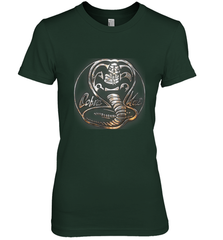 Cobra Kai Rusted Steel Snake Logo Women's Premium T-Shirt Women's Premium T-Shirt - belovedtshirt