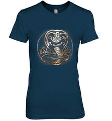 Cobra Kai Rusted Steel Snake Logo Women's Premium T-Shirt Women's Premium T-Shirt - belovedtshirt