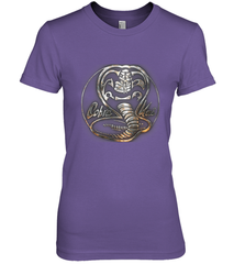 Cobra Kai Rusted Steel Snake Logo Women's Premium T-Shirt Women's Premium T-Shirt - belovedtshirt