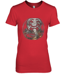 Cobra Kai Rusted Steel Snake Logo Women's Premium T-Shirt Women's Premium T-Shirt - belovedtshirt