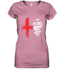 Alfa Car Drivers Stylish Grunge Logo Women's V-Neck T-Shirt Women's V-Neck T-Shirt - belovedtshirt