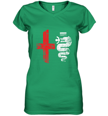 Alfa Car Drivers Stylish Grunge Logo Women's V-Neck T-Shirt Women's V-Neck T-Shirt - belovedtshirt