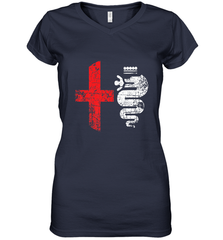 Alfa Car Drivers Stylish Grunge Logo Women's V-Neck T-Shirt Women's V-Neck T-Shirt - belovedtshirt