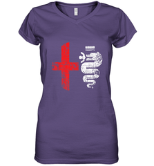 Alfa Car Drivers Stylish Grunge Logo Women's V-Neck T-Shirt Women's V-Neck T-Shirt - belovedtshirt