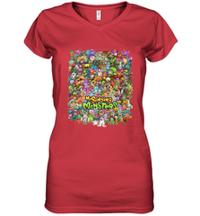 Monster Medley Women's V-Neck T-Shirt Women's V-Neck T-Shirt - belovedtshirt
