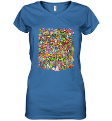 Monster Medley Women's V-Neck T-Shirt Women's V-Neck T-Shirt - belovedtshirt