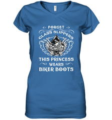 Forget glass slippers this princess wears biker boots Women's V-Neck T-Shirt Women's V-Neck T-Shirt - belovedtshirt
