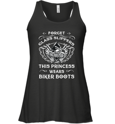 Forget glass slippers this princess wears biker boots Women's Racerback Tank