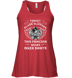 Forget glass slippers this princess wears biker boots Women's Racerback Tank