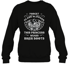 Forget glass slippers this princess wears biker boots Crewneck Sweatshirt Crewneck Sweatshirt - belovedtshirt