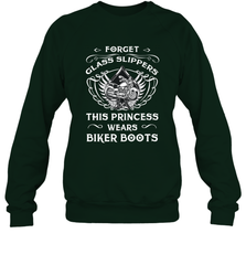 Forget glass slippers this princess wears biker boots Crewneck Sweatshirt Crewneck Sweatshirt - belovedtshirt