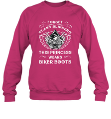 Forget glass slippers this princess wears biker boots Crewneck Sweatshirt Crewneck Sweatshirt - belovedtshirt
