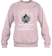 Forget glass slippers this princess wears biker boots Crewneck Sweatshirt Crewneck Sweatshirt - belovedtshirt