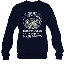 Forget glass slippers this princess wears biker boots Crewneck Sweatshirt Crewneck Sweatshirt - belovedtshirt