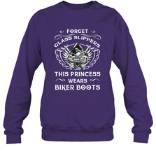 Forget glass slippers this princess wears biker boots Crewneck Sweatshirt Crewneck Sweatshirt - belovedtshirt