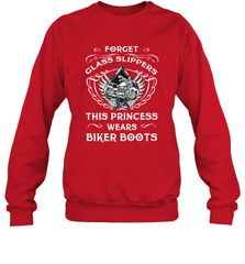 Forget glass slippers this princess wears biker boots Crewneck Sweatshirt Crewneck Sweatshirt - belovedtshirt