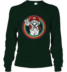 Super Mario Rainbow Circle Distressed Logo Long Sleeve T-Shirt Long Sleeve T-Shirt - belovedtshirt