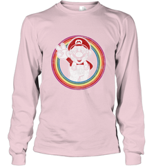 Super Mario Rainbow Circle Distressed Logo Long Sleeve T-Shirt Long Sleeve T-Shirt - belovedtshirt