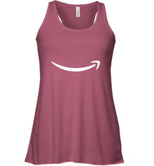 Smile Shirt  White Logo Women's Racerback Tank Women's Racerback Tank - belovedtshirt