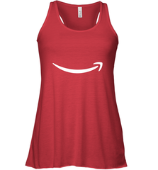 Smile Shirt  White Logo Women's Racerback Tank Women's Racerback Tank - belovedtshirt