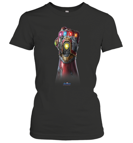 Marvel Avengers Endgame Infinity Stone Gauntlet Color Logo Women's T-Shirt Women's T-Shirt / Black / S Women's T-Shirt - belovedtshirt