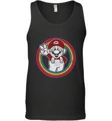 Super Mario Rainbow Circle Distressed Logo Men's Tank Top Men's Tank Top - belovedtshirt