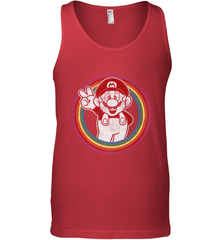 Super Mario Rainbow Circle Distressed Logo Men's Tank Top Men's Tank Top - belovedtshirt