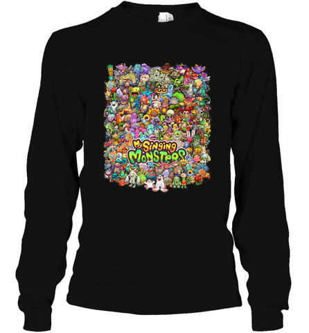 Monster Medley Long Sleeve T-Shirt Long Sleeve T-Shirt / Black / S Long Sleeve T-Shirt - belovedtshirt