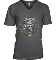 Cobra Kai Rusted Steel Snake Logo Men's V-Neck Men's V-Neck - belovedtshirt