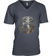 Cobra Kai Rusted Steel Snake Logo Men's V-Neck Men's V-Neck - belovedtshirt